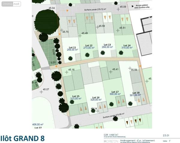 Terrain à Batir à vendre à Châteaubourg en Ille-et-Vilaine (35220), ref : le grand 8