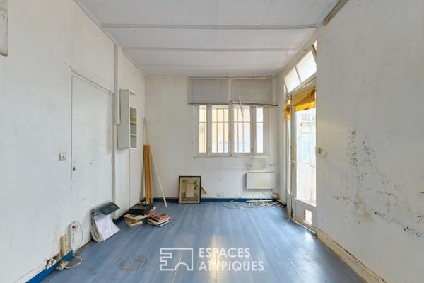 Ancien atelier avec jardin d’hiver au Square Gardette