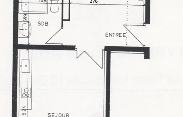Appartement de 37 m²