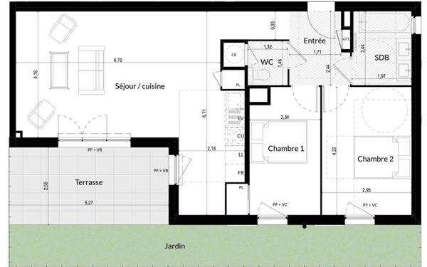 Appartement à vendre    3 pièces •  Sanary-sur-Mer