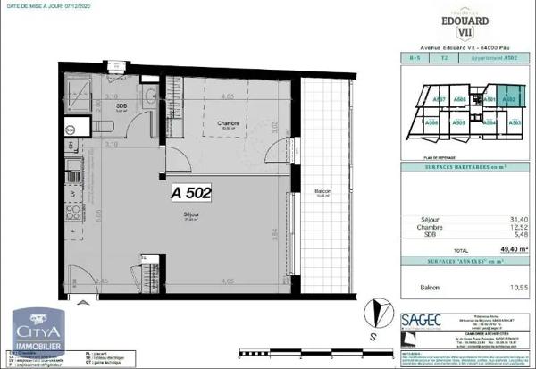 Appartement à louer 2 pièces 50.02m²