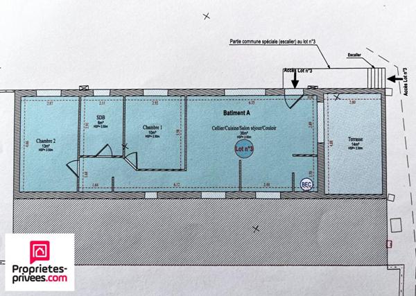 Appartement Type 3 de 65 m2 avec TERRASSE couverte 14 m2