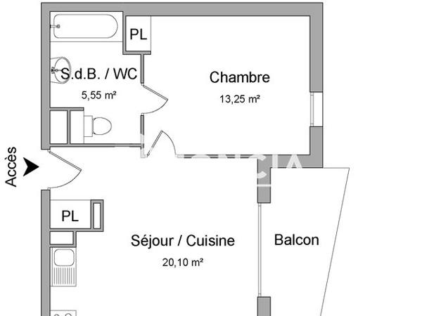 Location Appartement 2 pièces 38.9 m² - 33-35 RUE DE BRUNOY Quincy Sous Senart 91480