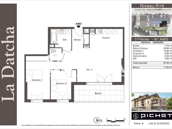 Location Appartement 3 pièces 67.5 m² - Aix Les Bains 73100