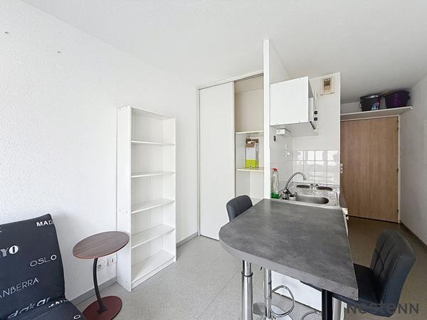 Studio meublé et loué de 19.65m2 dans une résidence sécurisée !
