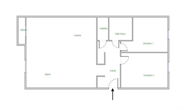 Appartement Nantes 3 pièces (61 m²)
