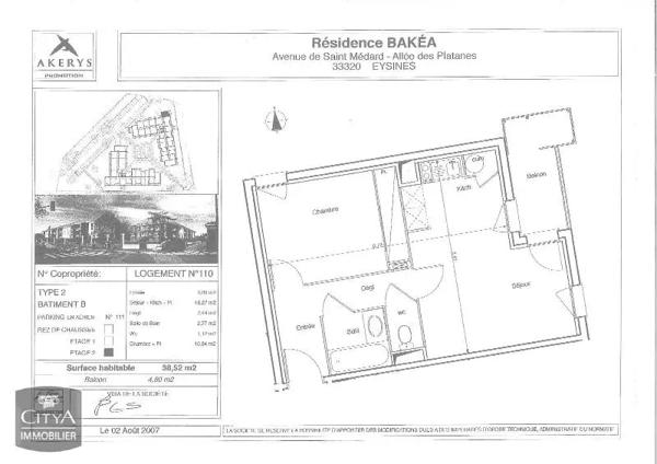 Appartement à louer 2 pièces 38.63m²