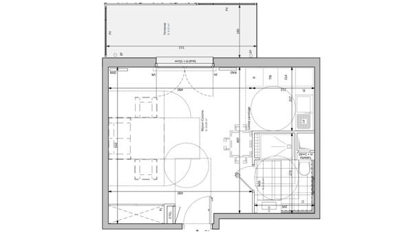 Studio à vendre 35 m² Clichy