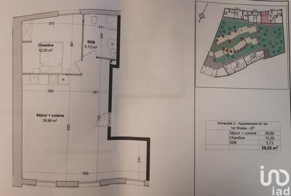 Appartement 2 pièces de 58 m² à Étampes (91150)