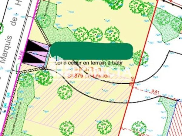 À vendre Terrain 879 m² - Saint-manvieu-norrey 14740