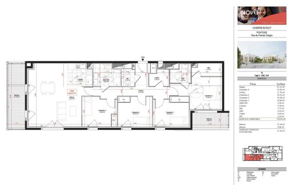 Location Appartement 5 pièces 110 m² - Pontoise 95300