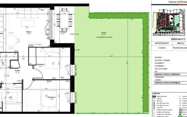 Appartement à vendre    3 pièces •  Saint-Paul-lès-Dax