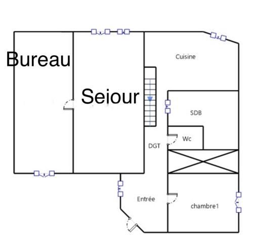Bel Appartement de Type 2bis de 60m2