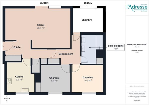 Appartement Alfortville 4 pièce(s) 89.77 m2