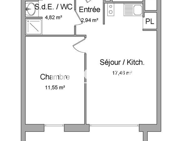 Location Appartement 2 pièces 36.77 m² - 11 IMPASSE LILIANE DESGRAVES Toulouse 31500