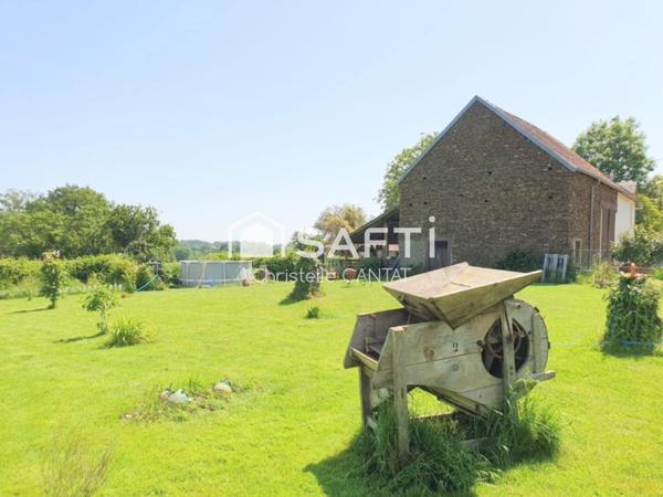 Maison de campagne 90 m², 3 chambres, terrain, dépendances.