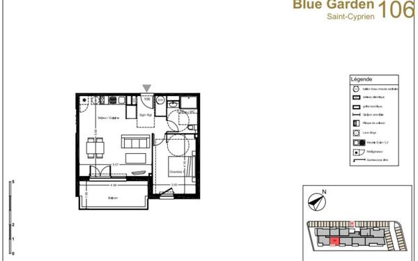 Appartement à vendre    1 pièce • 48,20 m2 Saint-Cyprien