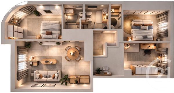Appartement F3 à vendre  3 pièces - 89,01 m2 NICE - 06
