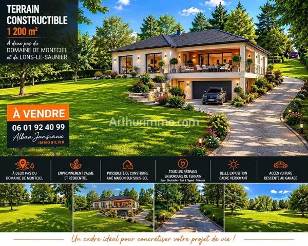 Vente                                                      Terrain
                        
                                         1200 m2                     à Montmorot