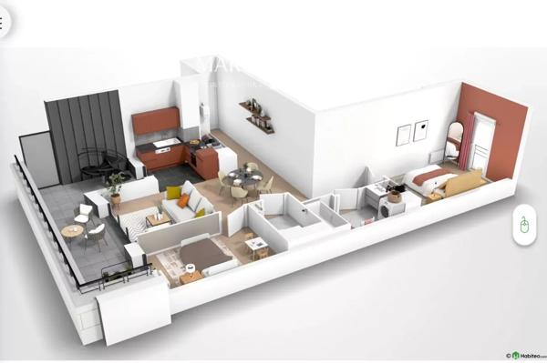 Chatenay Malabry -T3 de 67,64m² dernier étage avec terrasses de 49m² & parking