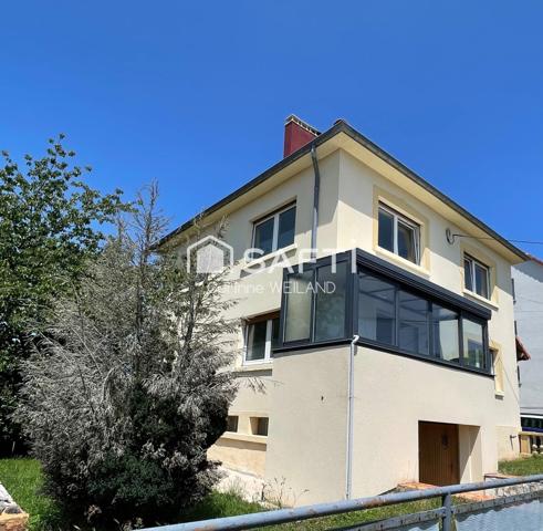 Belle maison individuelle 5 pièces à Créhange, 3 chambres, 2 salles d'eau, sous-sol complet, 2 garages