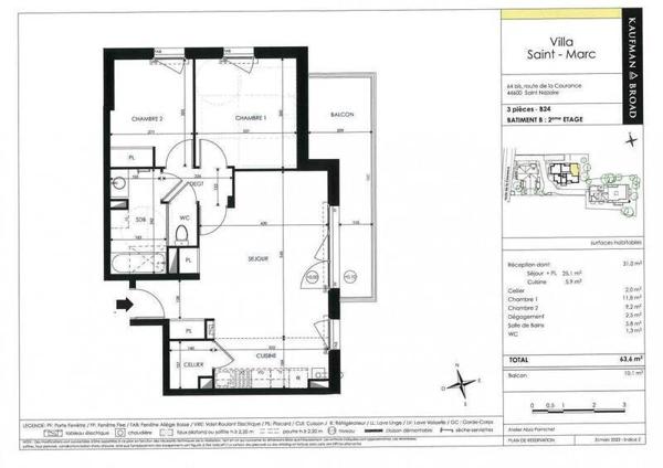 Appartement 3 pièces - 44600 Saint-Nazaire