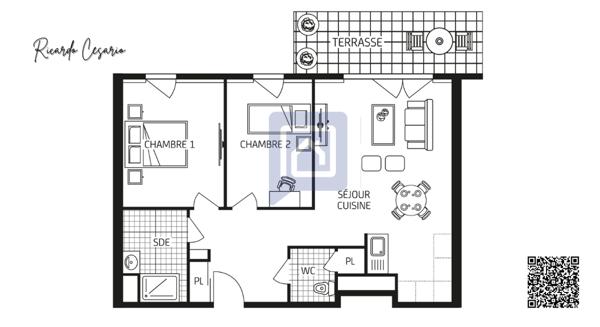 Quimper (29000) Appartement 3 pièces avec terrasse