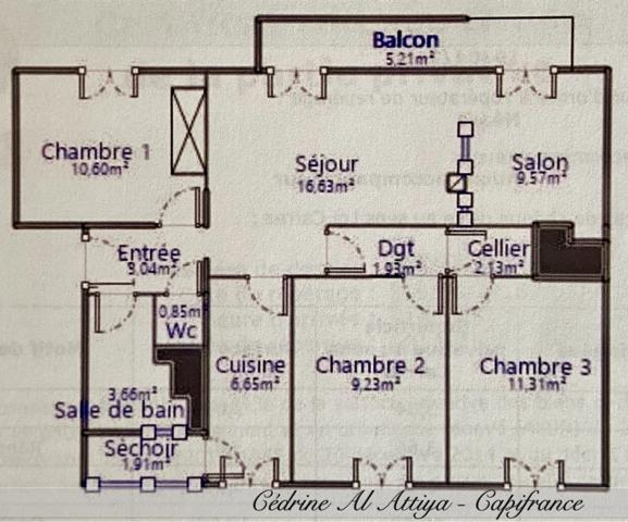 Appartement à vendre 4 pièces, balcon, parking, cave à La Rochelle, Centre-ville