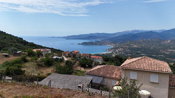 Maison vue mer panoramique sur les hauteurs de Calcatoggio - piscine chauffée - appartement indépendant