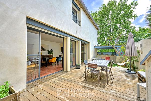 Maison de village avec jardin en centre ville de Saint Jean De Vedas