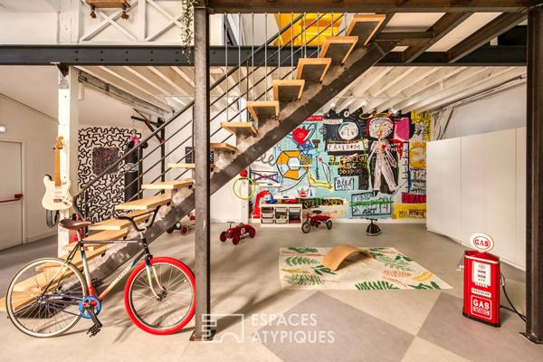 Loft d’artiste de style industriel dans une ancienne école de danse