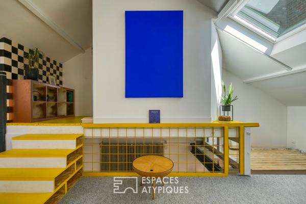 Loft d’artiste de style industriel dans une ancienne école de danse