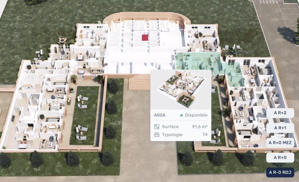T4 dans le Château de Grand Champ- avec terrasses privatives et parking