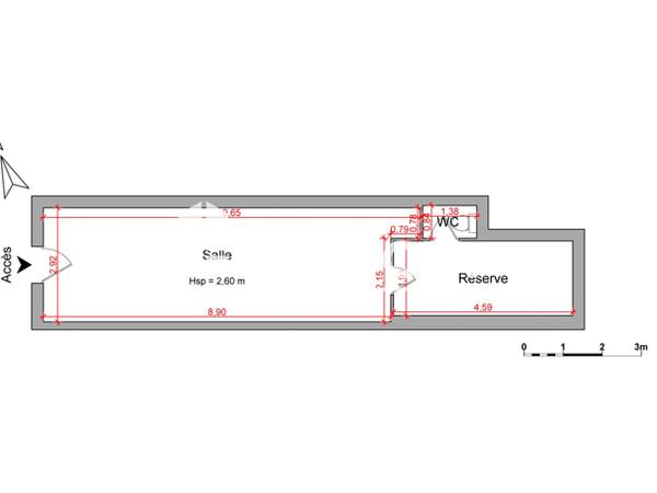 Location Local commercial 35.15 m² - 6-8 RUE ANTOINE ARMAGNAC Carcassonne 11000