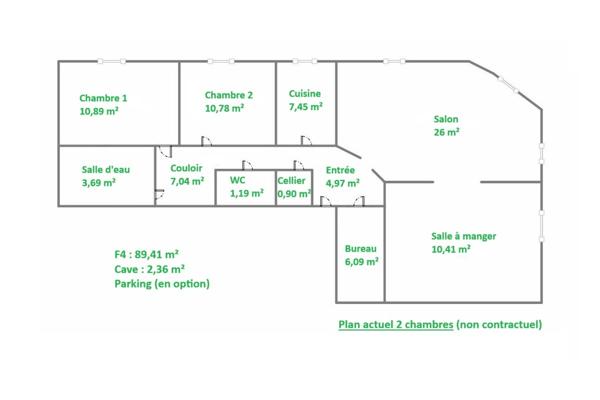 Appartement
         4 pièces
        - 89 m² 450 000 € *