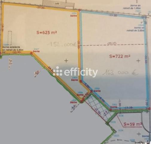 Terrain - 625 m²