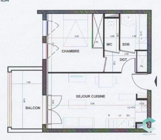 Appartement à vendre 2 pièces SAINT ANDRE DE CUBZAC