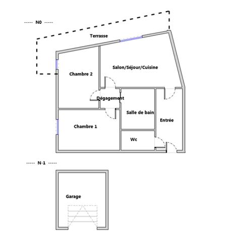 Appartement 3 pièces - 56 m²
