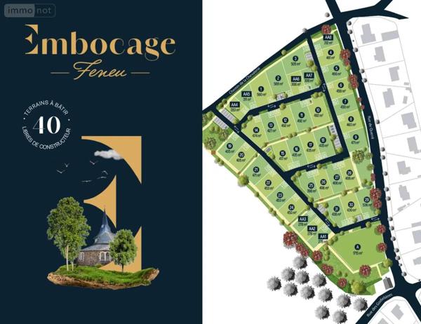 Achat - Terrain à bâtir Feneu 49460 536 m 2