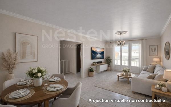 Maison de ville 90 m² avec 3 chambres, garage, jardin, terrasse et balcon proche centre-ville du Mans