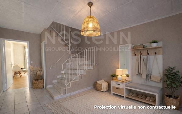 Maison de ville 90 m² avec 3 chambres, garage, jardin, terrasse et balcon proche centre-ville du Mans