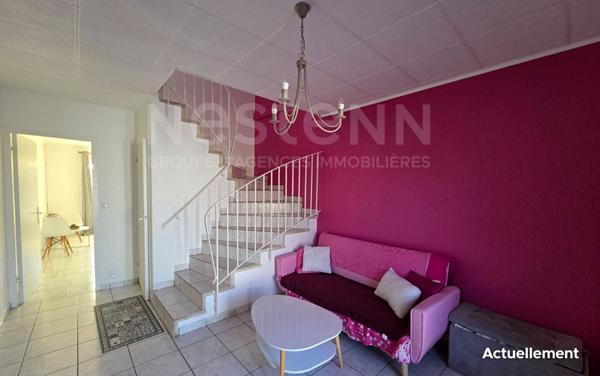 Maison de ville 90 m² avec 3 chambres, garage, jardin, terrasse et balcon proche centre-ville du Mans