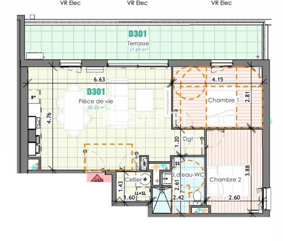 Appartement neuf T3 avec belle terrasse