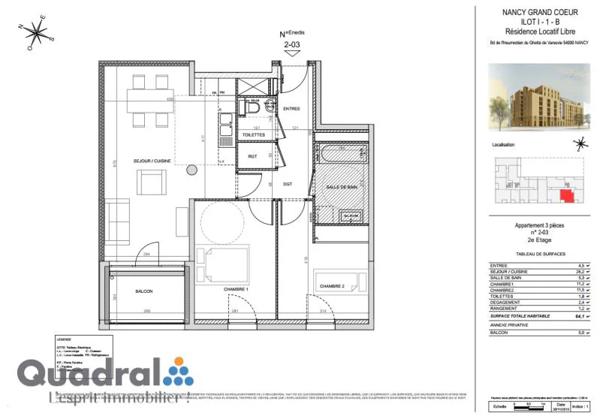 Appartement à louer à Nancy (54000)