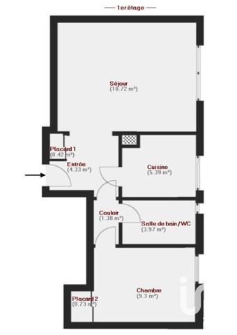 Appartement à vendre 2 pièces 44 m² Chevilly-Larue