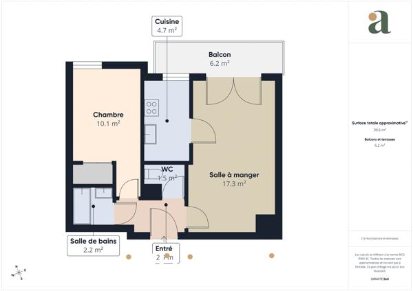 Appartement 2 pièces 40 m² Villeneuve-la-Garenne Avenue du Ponant