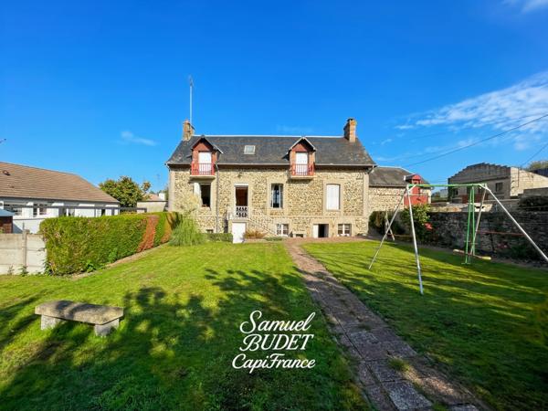 Maison en pierre 128 m² avec jardin et 2 garages à PRÉ-EN-PAIL