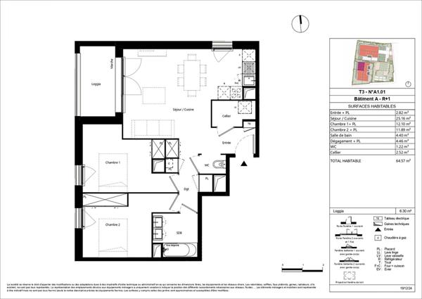 Achat appartement Pessac - 3 pièce(s) - 65 m² - 319 000 €