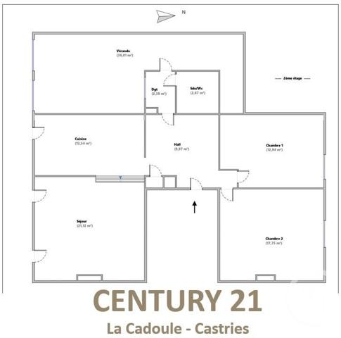 Appartement F4 à vendre  4 pièces - 90 m2 FUVEAU - 13