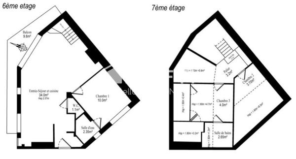 SUPERBE DUPLEX A BÉCON EN DERNIER ÉTAGE AVEC EXTÉRIEUR